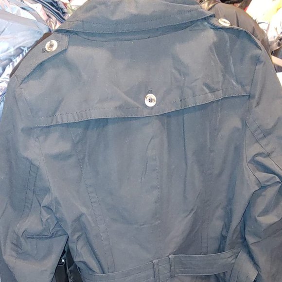 PENDLETON Women Waterproof Trench Coat Jacket W/ Belt A42--Black - Picture 7 of 11